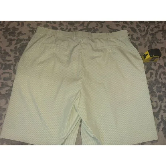 Alan Flusser green striped golf shorts men’s size 42 - Picture 2 of 5
